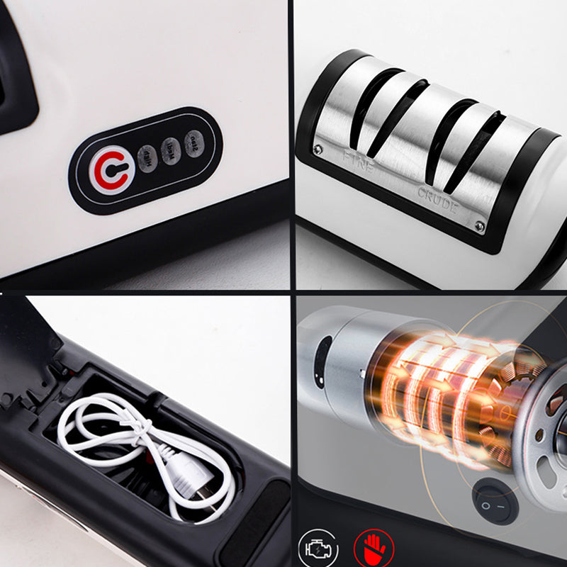 Professional USB Rechargeable Electric Knife Sharpener - 3-Speed Adjustable