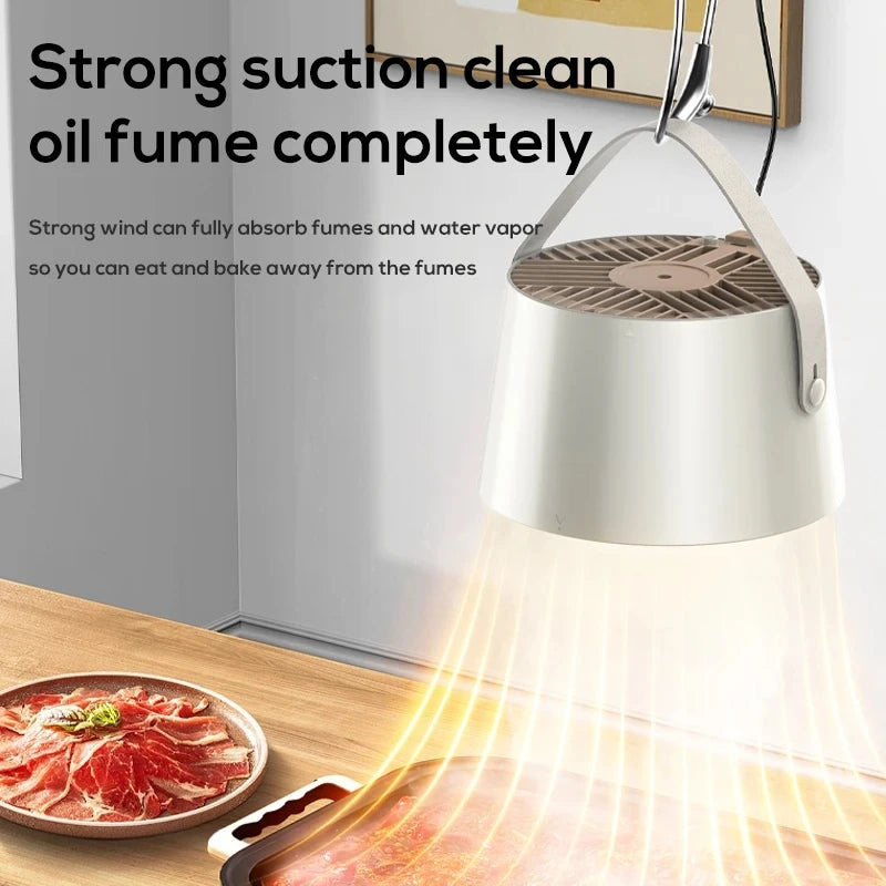 Portable Desktop Range Hood – Mini USB Exhaust Fan for Indoor BBQ, Hotpot & Kitchen
