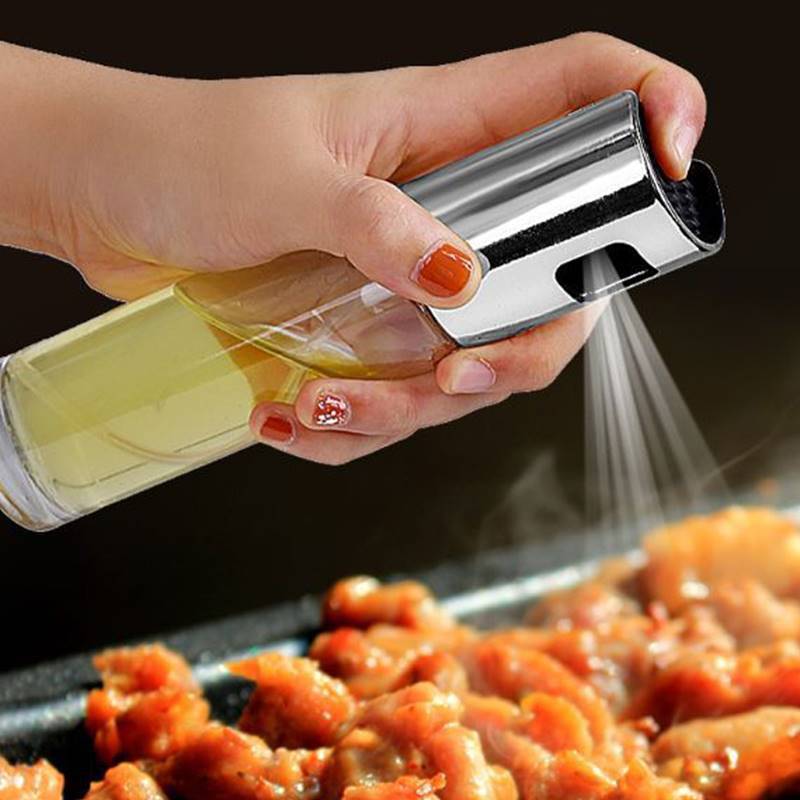 Leakproof Push-Type Oil & Vinegar Spray Bottle – Healthy Cooking & BBQ Mister