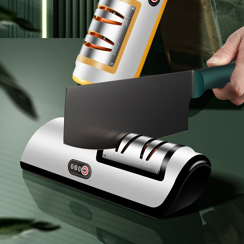 Professional USB Rechargeable Electric Knife Sharpener - 3-Speed Adjustable