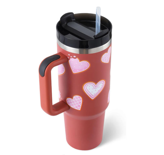 40oz Insulated Travel Tumbler – Double-Wall Stainless Steel Cup with Lid & Straw