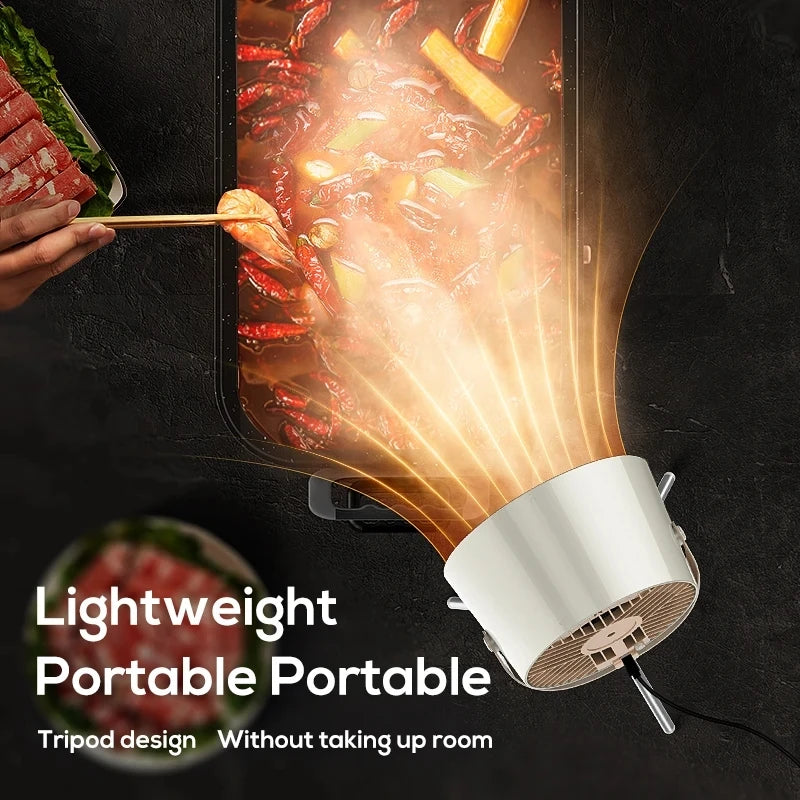 Portable Desktop Range Hood – Mini USB Exhaust Fan for Indoor BBQ, Hotpot & Kitchen