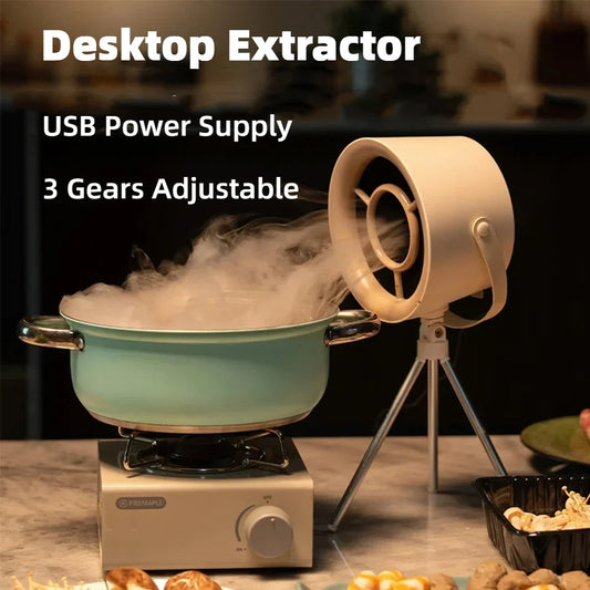 Portable Desktop Range Hood – Mini USB Exhaust Fan for Indoor BBQ, Hotpot & Kitchen