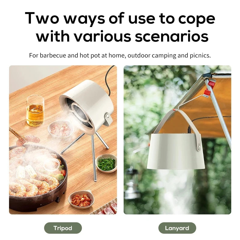 Portable Desktop Range Hood – Mini USB Exhaust Fan for Indoor BBQ, Hotpot & Kitchen