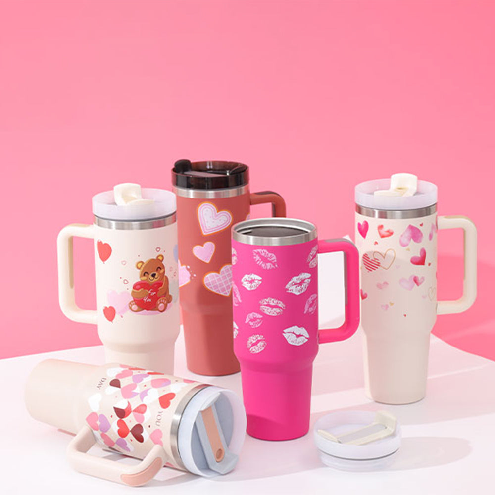 40oz Insulated Travel Tumbler – Double-Wall Stainless Steel Cup with Lid & Straw