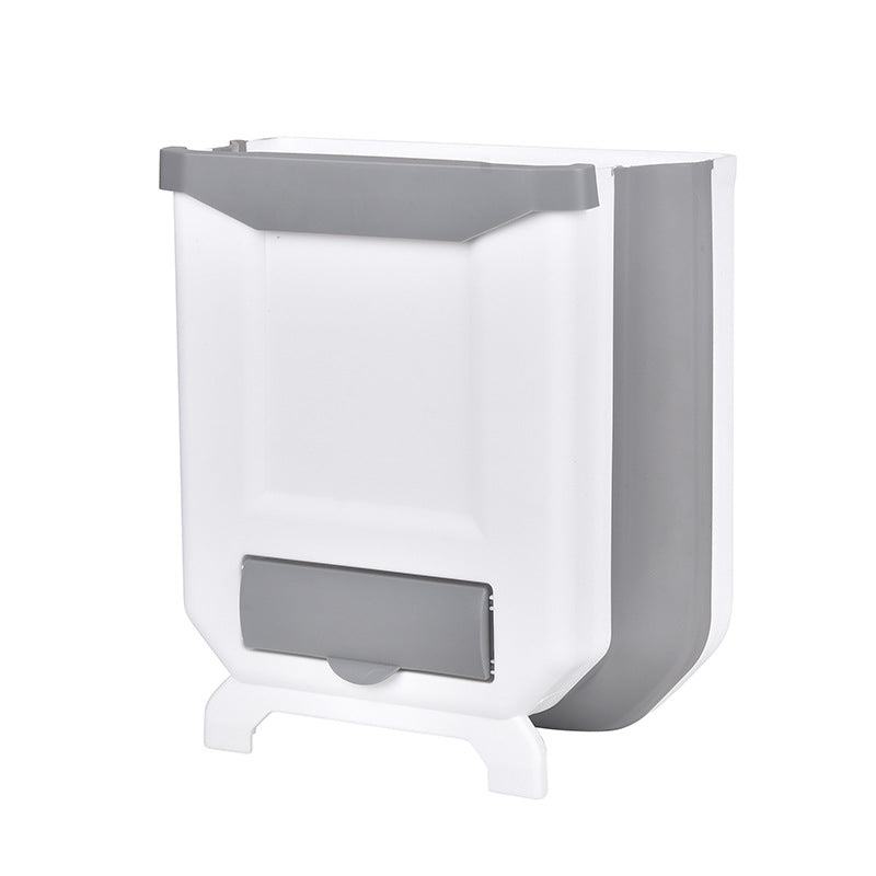 Wall-Mounted Foldable Trash Can – 8L Space-Saving Waste Bin for Kitchen, Bathroom & Living Room